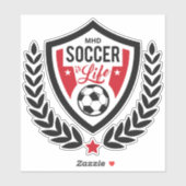 Benutzerdefiniertes Monogramm-Fußball-Logo Aufkleber (Blatt)