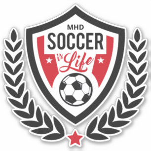 Benutzerdefiniertes Monogramm-Fußball-Logo Aufkleber