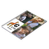 Benutzerdefiniertes Monogramm G ist für Giraffen n Notizblock (Linke Seite)