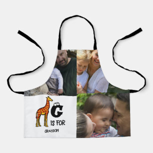 Benutzerdefiniertes Monogramm G ist für Giraffen n Schürze