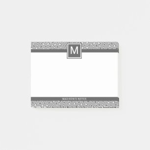 Benutzerdefiniertes Monogramm Geometrisches Abstra Post-it Klebezettel