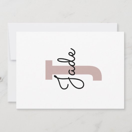 Benutzerdefiniertes Monogramm-Geschenk für Namen, Einladung (Vorderseite)