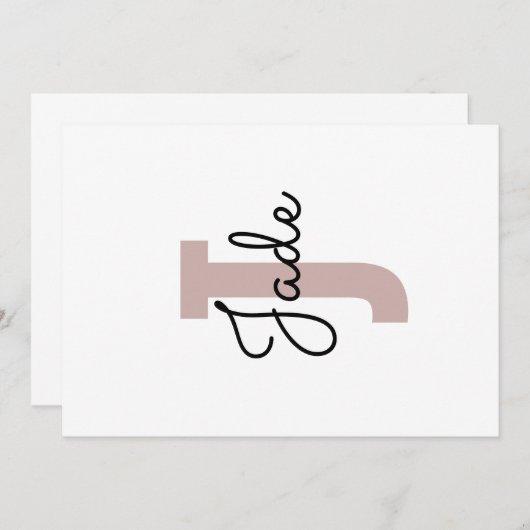 Benutzerdefiniertes Monogramm-Geschenk für Namen, Einladung (Vorne/Hinten)