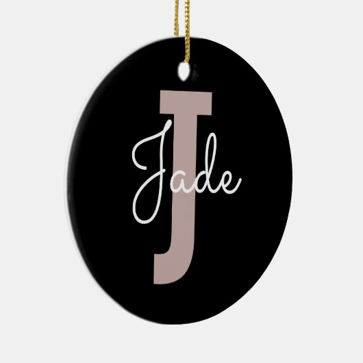 Benutzerdefiniertes Monogramm-Geschenk für Namen, Keramik Ornament (Rechts)