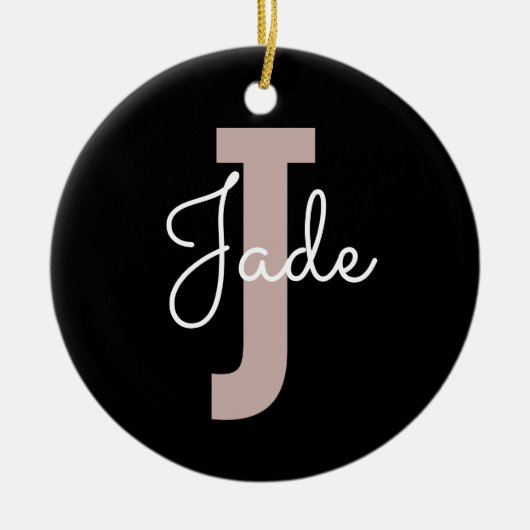 Benutzerdefiniertes Monogramm-Geschenk für Namen, Keramik Ornament (Vorne)