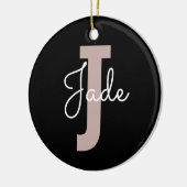 Benutzerdefiniertes Monogramm-Geschenk für Namen,  Keramik Ornament (Links)