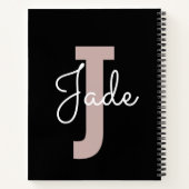 Benutzerdefiniertes Monogramm-Geschenk für Namen,  Notizblock (Rückseite)