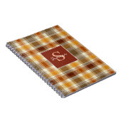 Benutzerdefiniertes Monogramm Gingham-Stil-Muster Notizblock (Rechte Seite)