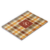 Benutzerdefiniertes Monogramm Gingham-Stil-Muster Notizblock (Linke Seite)