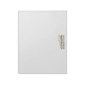 Benutzerdefiniertes Monogramm Gold Initialen Weiß  Notizblock (Rotiert)