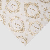 Benutzerdefiniertes Monogramm Gold Royal Barock Lu Seidenpapier (Ausschnitt)