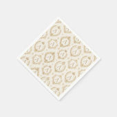 Benutzerdefiniertes Monogramm Gold Royal Barock Lu Serviette (Ecke)