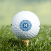 Benutzerdefiniertes Monogramm griechisches Muster Golfball (Insitu T-Shirt)