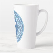 Benutzerdefiniertes Monogramm griechisches Muster Milchtasse (Rechts)