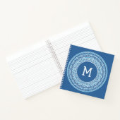 Benutzerdefiniertes Monogramm griechisches Muster Notizblock (Innenseite)