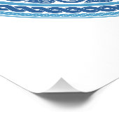 Benutzerdefiniertes Monogramm griechisches Muster Poster (Ecke)