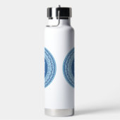 Benutzerdefiniertes Monogramm griechisches Muster Trinkflasche (rechts)