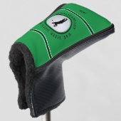 Benutzerdefiniertes Monogramm Grün Essen Schlafen Golf Headcover (3/4 Vorderseite)