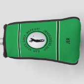 Benutzerdefiniertes Monogramm Grün Essen Schlafen Golf Headcover (Vorderseite)