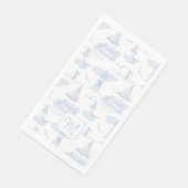 Benutzerdefiniertes Monogramm Handgezeichnete Küst Serviette (Ecke)