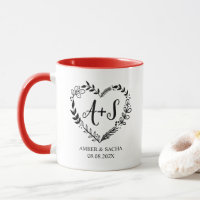 Benutzerdefiniertes Monogramm-Hochzeitslogo mit He