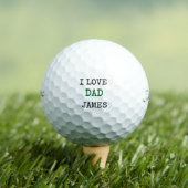Benutzerdefiniertes Monogramm ich liebe Papa mit N Golfball (Insitu T-Shirt)