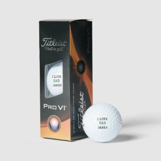 Benutzerdefiniertes Monogramm ich liebe Papa mit N Golfball