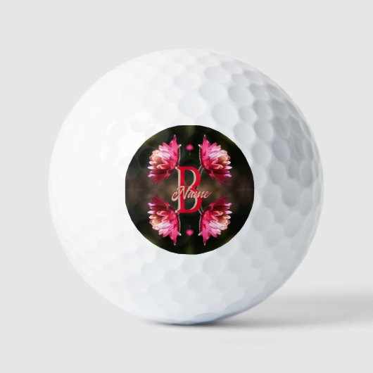 Benutzerdefiniertes Monogramm Ihr Anfangsbuchstabe Golfball (Vorderseite)