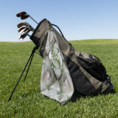 Benutzerdefiniertes Monogramm Ihr Anfangsbuchstabe Golfhandtuch (Gras)