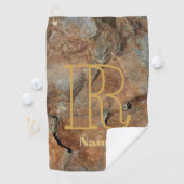 Benutzerdefiniertes Monogramm Ihr Anfangsbuchstabe Golfhandtuch (Insitu)