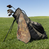 Benutzerdefiniertes Monogramm Ihr Anfangsbuchstabe Golfhandtuch (Gras)