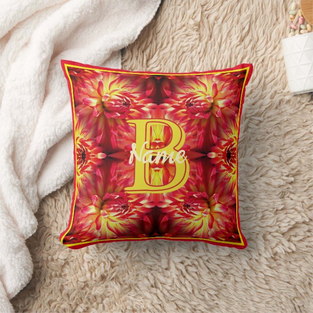 Benutzerdefiniertes Monogramm Ihr Anfangsbuchstabe Kissen (Decke)