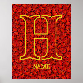Benutzerdefiniertes Monogramm Ihr Anfangsbuchstabe Poster