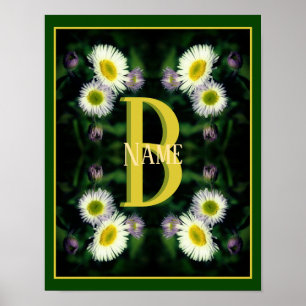 Benutzerdefiniertes Monogramm Ihr Anfangsbuchstabe Poster