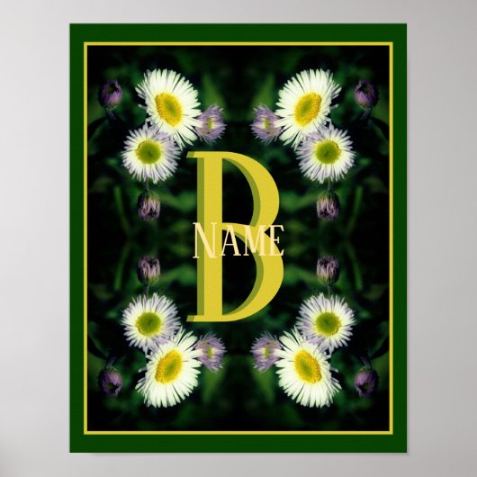 Benutzerdefiniertes Monogramm Ihr Anfangsbuchstabe Poster (Vorne)