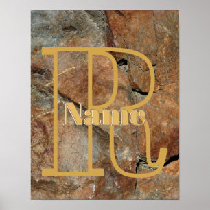 Benutzerdefiniertes Monogramm Ihr Anfangsbuchstabe Poster