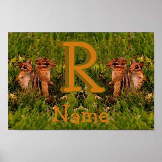 Benutzerdefiniertes Monogramm Ihr Anfangsbuchstabe Poster (Vorne)