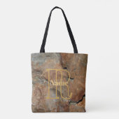 Benutzerdefiniertes Monogramm Ihr Anfangsbuchstabe Tasche (Rückseite)