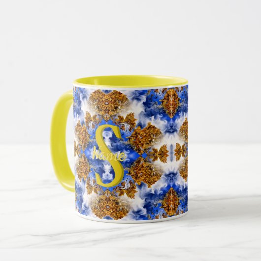 Benutzerdefiniertes Monogramm Ihr Anfangsbuchstabe Tasse (Vorderseite Links)