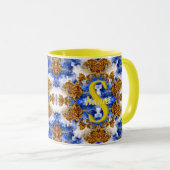 Benutzerdefiniertes Monogramm Ihr Anfangsbuchstabe Tasse (VorderseiteRechts)