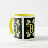 Benutzerdefiniertes Monogramm Ihr Anfangsbuchstabe Tasse (Vorderseite Links)