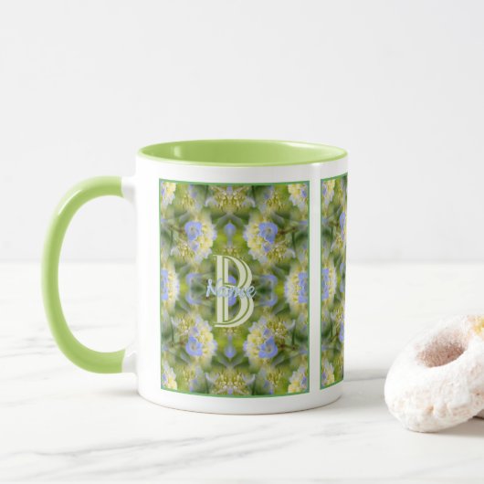 Benutzerdefiniertes Monogramm Ihr Anfangsbuchstabe Tasse (Mit Donut)