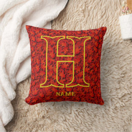 Benutzerdefiniertes Monogramm Ihr Anfangsname Eich Kissen