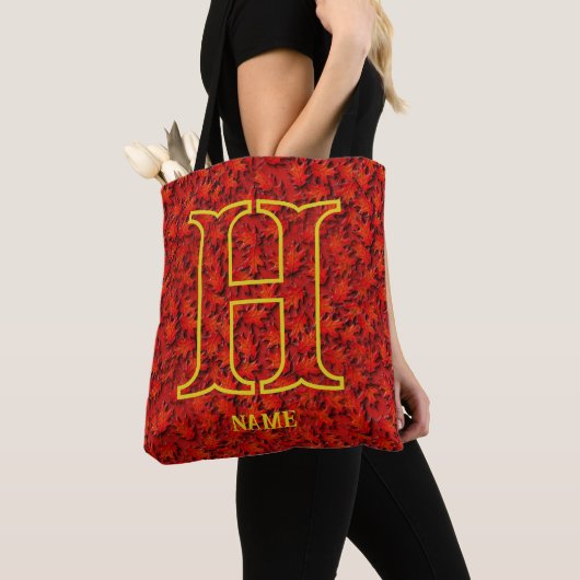 Benutzerdefiniertes Monogramm Ihr Anfangsname Eich Tasche (Von Nahem)