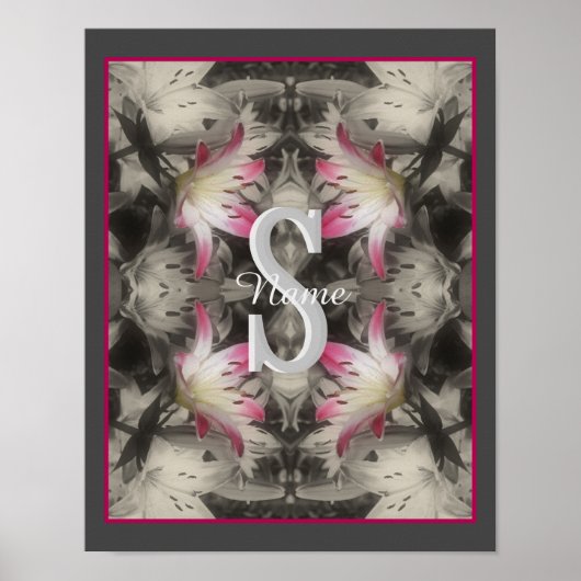 Benutzerdefiniertes Monogramm Ihre Anfangsbuchstab Poster (Vorne)