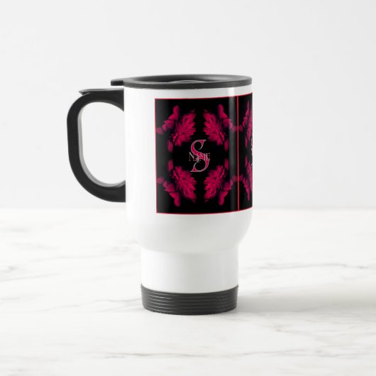 Benutzerdefiniertes Monogramm Ihre Anfangsbuchstab Reisebecher (Links)