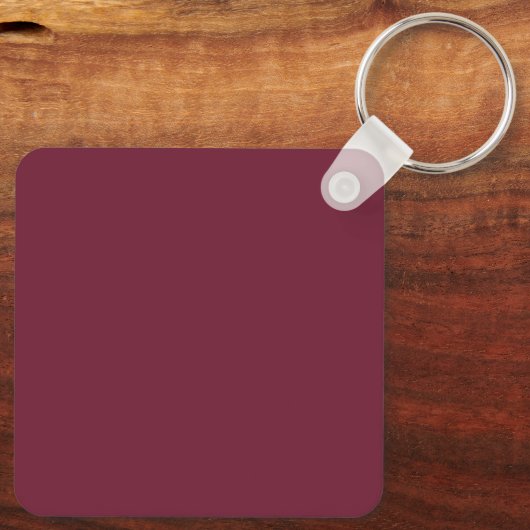 Benutzerdefiniertes Monogramm in Bordeaux, Budget Schlüsselanhänger (Rückseite)