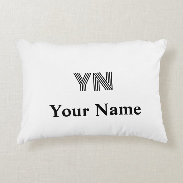 Benutzerdefiniertes Monogramm Initialname Akzent P Dekokissen (Vorderseite)