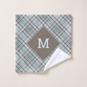 Benutzerdefiniertes Monogramm Kariert / Tartan Mus Badhandtuch Set (Waschlappen)