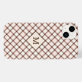 Benutzerdefiniertes Monogramm Kariert / Tartan Mus Case-Mate iPhone Hülle (Rückseite (Horizontal))